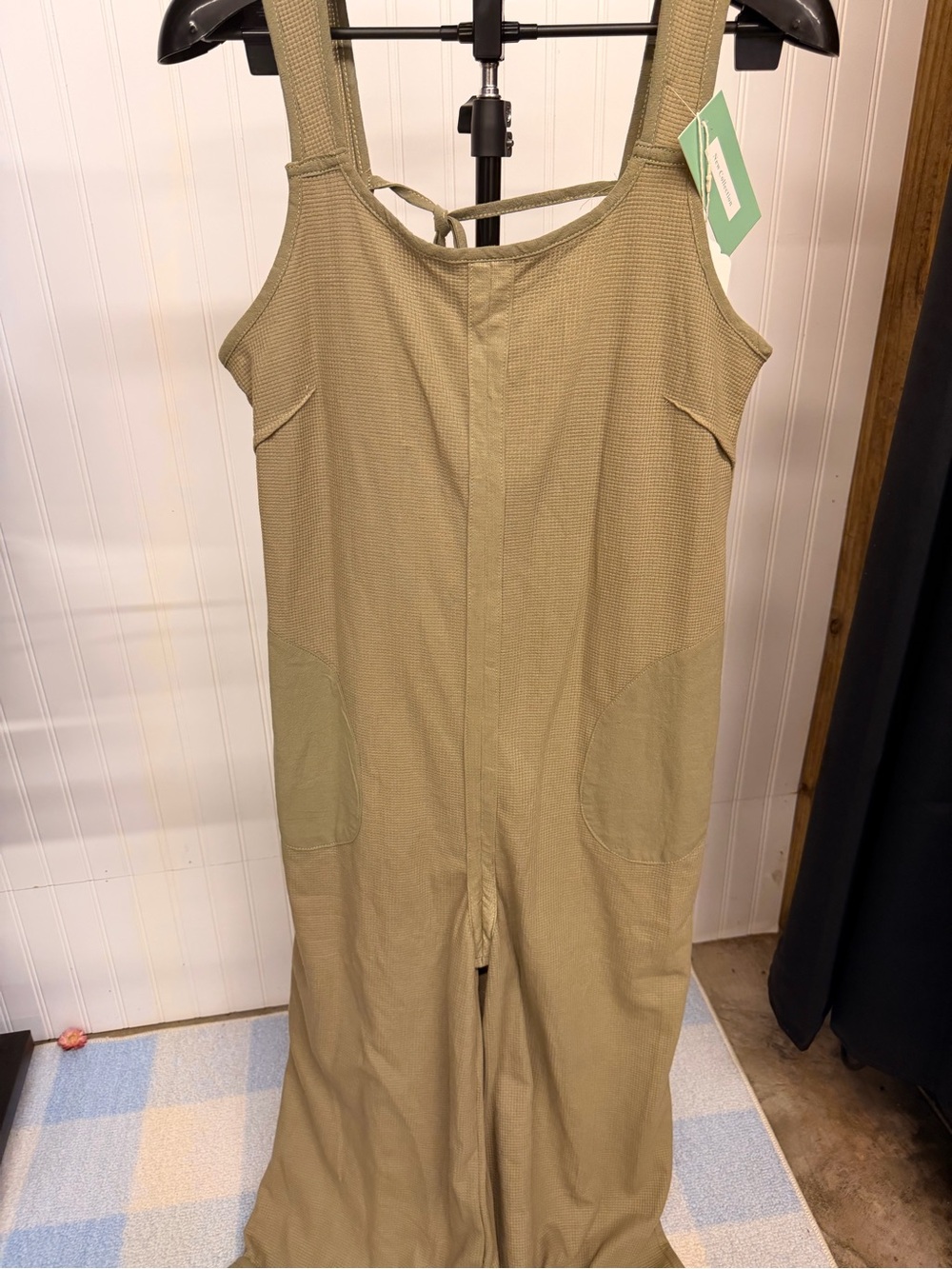 Utility Wide-Leg Jumpsuit in Olive